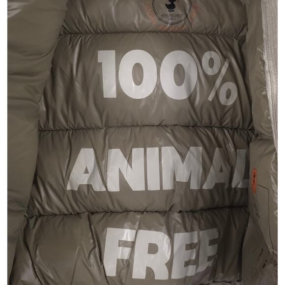 SAVE THE DUCK Shira Puffer Jacket Bomber Coat Off White Warm Plumtech Down - Picture 11 of 14